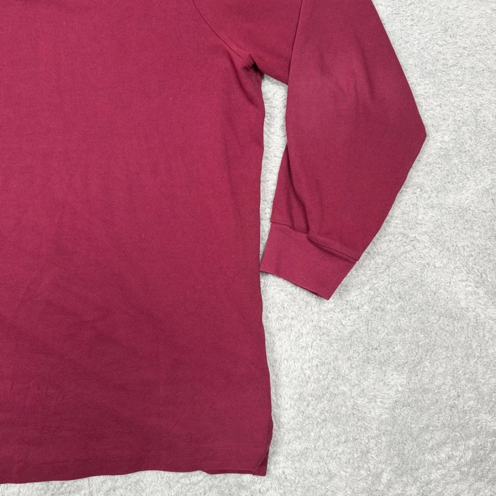 Polo Ralph Lauren Mens XL Classic Fit Long Sleeve Polo Shirt Burgundy‎ Cotton